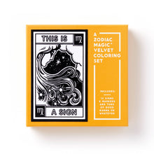 Load image into Gallery viewer, This Is A Sign Magic Velvet Zodiac Coloring Set