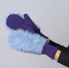 Load image into Gallery viewer, Faux Fur Knit Mittens