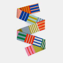 Load image into Gallery viewer, Patchwork Stripe Skinny Scarf