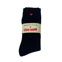 Load image into Gallery viewer, Embroidered Heart Socks
