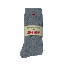 Load image into Gallery viewer, Embroidered Heart Socks
