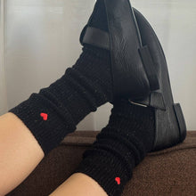 Load image into Gallery viewer, Embroidered Heart Socks

