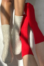Load image into Gallery viewer, Cashmere Pointelle Socks
