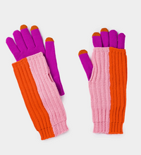 Load image into Gallery viewer, Chunky Colorblock 2-in-1 Gloves

