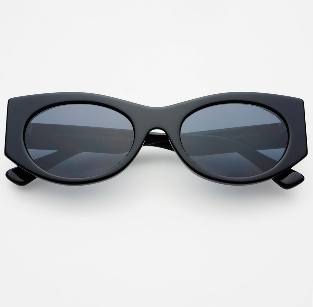 Layla Acetate Oval Sunglasses