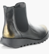 Load image into Gallery viewer, Salv Gold and Black Leather Boot
