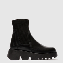 Load image into Gallery viewer, Zool Black Chelsea Boot with Knit Top
