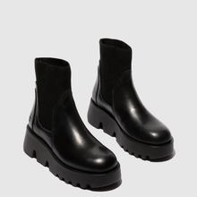Load image into Gallery viewer, Zool Black Chelsea Boot with Knit Top
