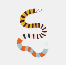 Load image into Gallery viewer, Patchwork Stripe Fringe Garland
