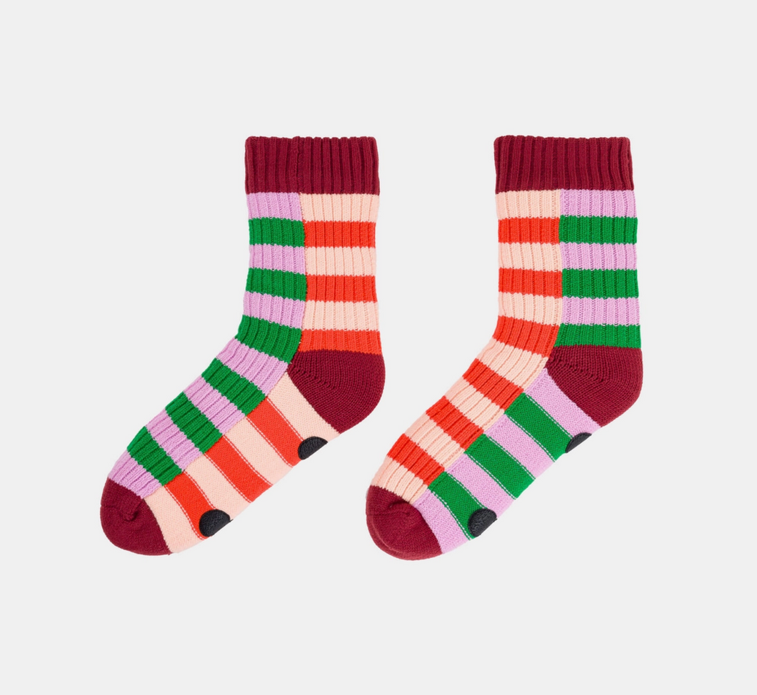 Super Stripe Knit House Socks