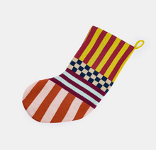 Load image into Gallery viewer, Pattern Patch Holiday Stocking
