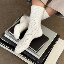 Load image into Gallery viewer, Cashmere Pointelle Socks
