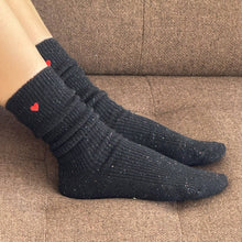 Load image into Gallery viewer, Embroidered Heart Socks

