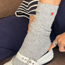 Load image into Gallery viewer, Embroidered Heart Socks
